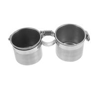 DINHEAROM Parrot Food Box Accessories Standing Pole Feeder Dual-cup Pet Supplies for Birds