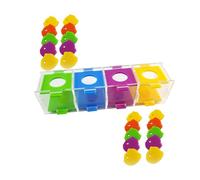DINHEAROM Parrot Sorting Plaything Intelligent Toy for Conure Birds Matching Educational Shape Sorter Toy for Parrot Training Random Color