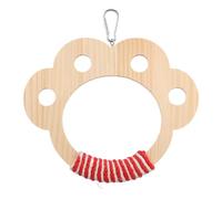 DINHEAROM Parrot Swing: Hanging Bird Swing - Wooden Parrot Bird Perch Plaything for Cockatiel Budgie Canary Small Pet Habitat Decor