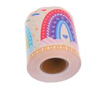 DINHEAROM Pastel Bulletin Board Borders Trim Vibrant Rainbow Design for Classroom Decoration Flexible Paper for Use Schools Offices for Bulletin Board Decor