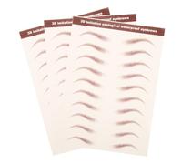DINHEAROM Peel Off Eyebrow Tattoo Stickers, 3 Sheets with 10 Pairs, Waterproof and Eco-Friendly, Designed for Easy Application and Natural Look in Settings