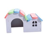 DINHEAROM Pet Hamster Bed Hamster Cage Platform Style Creative Entrance House Light Easy to Move