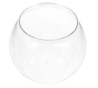 DINHEAROM Plastic Fish Bowl Large round Betta Fish Tank Shallow Aquarium for Beginners Desktop Goldfish Bowl Suitable for Office and Home Decor