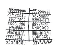 DINHEAROM Plastic Letter Board Set for Message Board Use Lightweight and Easy to Use Suitable for Office and Restaurant Display Includes 5 Pieces of Black Plastic Letters