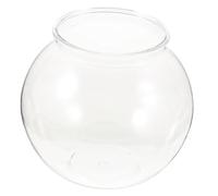 DINHEAROM Plastic round Fish Bowl Aquarium for Desktop and Home Use Easy to Clean Anti-falling Design Compact and Modern Style Fish Tank and Shrimp