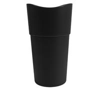 DINHEAROM Portable Car Trash Bin Holder, Plastic Cup Holder Garbage Can, Leakproof and Washable, Small Auto Interior Organizer for SUVs, Trucks, RVs, Sedans, Black