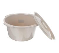 DINHEAROM Portable Commode Bucket with Lid for Home and Hotel Use, Drop-Resistant Plastic Toilet Chair with Easy to Move Design, Suitable for Elderly and Pregnant Women, Bearing 80kg