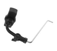 DINHEAROM Portable Phone Holder for Saxophone with Secure Mount, Lightweight Abs and Stainless Steel Design, for Rehearsals and Learning, Black Saxophone Clip Stand for Alto and Tenor