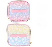DINHEAROM Portable Sanitary Napkin Storage Bags Keep Pads Clean and Dry 2pcs Made of Nylon Cloth with Embroidered Patterns Random Color for Travel and Everyday Use