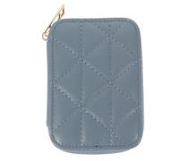 DINHEAROM Portable Small Lipstick Holder Pouch with Clear Anti-Drop Mirror Makeup Case for Women Travel School Office Storage