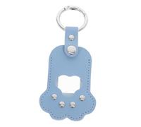 DINHEAROM PU Leather Pet Hair Keepsake Keychain Portable Paw Shape Memorial Locket for Dog and Cat Hair Storage Lightweight Souvenir Accessory to Cherish Memories