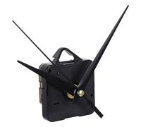 DINHEAROM Quartz Clock Movement Replacement Parts Kit with Hands, Silent | Plastic Black Components, Reliable Precision, for Old Clocks and Clock Faces in Studios, Noise-sensitive Areas