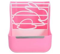 DINHEAROM Rabbit Feeder: Hay Food Bin Feeder - Small Animal Hay Holder with Food Bowl - Adjustable Removable Grass Rack for Pet Bunnies or Chinchillas