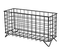 DINHEAROM Rabbit Feeder Iron Holder Convenient Feeding Large Capacity Black Iron Cage Accessory for Rabbit Guinea Pig