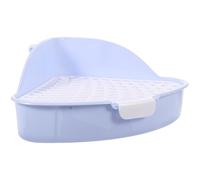 DINHEAROM Rabbit Litter Box Durable Plastic Pet Potty for Bunny Guinea Pig and Animals for Easy Corner Placement for and Habits