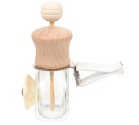 DINHEAROM Refillable Car Air Freshener Bottle Empty Diffuser for Essential Oils, Glass Decorative Aroma Bottle with Easy to Use Vent Clip, Stylish and Elegant Car Fragrance Diffuser