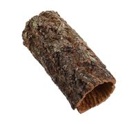DINHEAROM Reptile Hide: Hollow Cork Log Cork Bark Tube for Aquarium - Lizard Hide Tank Decoration - Natural Looking Habitat or Betta Fish Tank Decoration 9x4x3.5"