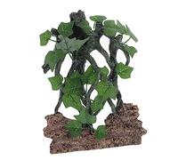 DINHEAROM Resin Craft Reptile Corner Branch for Terrarium Decor Lightweight Snake Habitat Accessories with Suction Cup Natural Style Plant Decoration for Lizard and Gecko Climbing