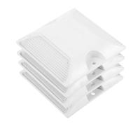 DINHEAROM Road Reflectors 4Pcs ABS Raised Pavement Markers White Reflective Tape for Emergency Visibility on Driveways and Highways