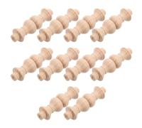 DINHEAROM Roman Column Pillars 10pcs Solid Wood 2.4 X 0.7 Inch Unpainted Spindles Baluster for DIY Garden Patio with Elegant Style