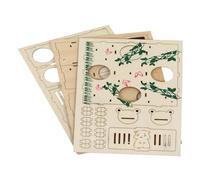 DINHEAROM Safe and Fun Hamster Maze Toy Tunnel Ladder Bridge Exercise and Play Platform