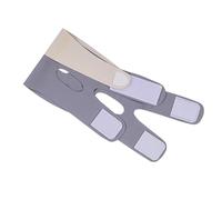 DINHEAROM Shaped Face Sculpting Mask with Double Chin Reduction Lightweight Grey Facial Toning Device for Men Women Portable Jawline Contouring and Lifting Belt for Defined V-line