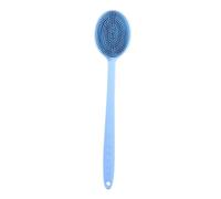 DINHEAROM Silicone Bath Brush Long Handle for Shower Bathroom Whole Body Scrubber with Hanging Sky Blue Gentle Exfoliating and Deep Cleansing for Back and Skin