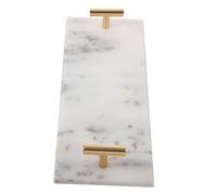 DINHEAROM Small Trays Decorative Marble Cake Display Tray with Practical Storage Function and Simple White Design, for Home Use and Coffee Serving