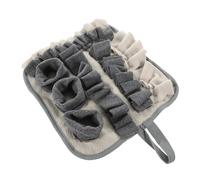 DINHEAROM Snuffing Foraging Pad Non-slip Fleece Mat 30x30 Cm Gray for Rabbit and Hamster Energy-consuming Training and Nose Work Enrichment Toy