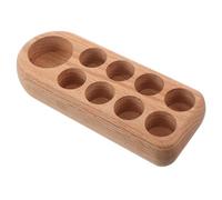 DINHEAROM Solid Wood Essential Oil Holder Organizer Display Rack for Bottles Perfumes Nail Polish Multipurpose Storage Stand for Home and Professional Use