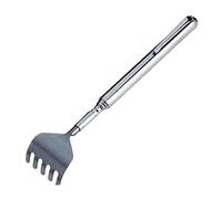 DINHEAROM Stainless Steel Back Scratcher Extendable Itching Stick Silver for Easy Relief Pocket Sized Design Flexible from for Home and Travel Use