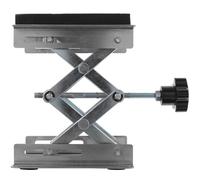 DINHEAROM Stainless Steel Laboratory Scissor Lift Jack Platform 4"x4" Manual Adjustable Lifting Table Stand 60-165mm Height Range for Lab Support and Equipment