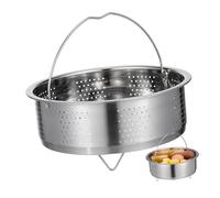 DINHEAROM Stainless Steel Steamer Basket for Pot and Dumpling Steamer with Material Multi-use Food Steaming Rack Featuring Rice Soup Separation and Efficient Cooking for Kitchen and Home Mea