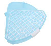 DINHEAROM Triangular Plastic Pet Litter Tray for Small Animals and Rabbits, Easy to Clean and Space-saving Small Animal Potty, for Cage Corner Use in Minimalist Style