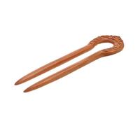 DINHEAROM U Shaped Vintage Wooden Hair Pins Lightweight Smooth Surface Chinese Retro Hairpins Traditional Hair Styling Accessories for Women Office Work
