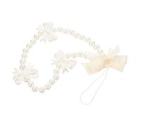 DINHEAROM Vintage Elegant Acrylic Pearl Bow Knot Phone Charm Wrist Strap for Phone and Bag Prevent being Lost or Stolen Decorative Mobile Accessory