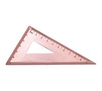 DINHEAROM Vintage Pure Copper Triangle Ruler, Handmade Metal Measuring Tool with Scale for Students, Small Geometric Drafting Square for School and Woodworking Use