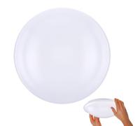 DINHEAROM White Plastic Round Ceiling Light Cover for Bedroom, Minimalist Contemporary Lampshade Ceiling Mounted Installation, Replacement Light Fixture Cover to Create Cozy Atmosphere