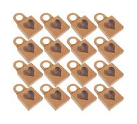 DINHEAROM Wine Bottle Boxes Heartshaped Design 30pcs Kraft Paper with Window and Hanging Packaging for Candy and Chocolate Packaging, for Upscale Present Wrapping and Party