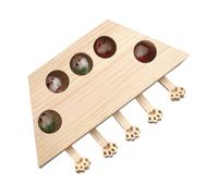DINHEAROM Wooden Interactive Cat Toy for Kitten and Cat, Khaki Colour, Designed to Satisfy Cat's Curiosity and Keep Kitten Healthy and Active, for Exercise and Playing