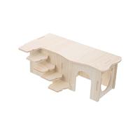 DINHEAROM Wooden Maze Toy for Dwarf Hamsters Hideout Decorative Nest Boredom Breaker