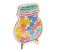 DINHEAROM Wooden Reward Jar for Classroom Reward System DIY Motivate Chart Decorative Accent for Home School Wooden Construction