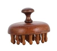 DINHEAROM Wooden Wide Tooth Scalp Massage Comb for Dandruff Removal Ergonomic Hair Brush for Scalp Care and Relaxation Natural Sandalwood Gua Brush for Healthier Hair
