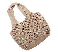 DINHEAROM Woven Tote Bag for Women Summer Hollow Handbag for Beach Shopping Daily Use Lightweight Crocheted Design for Essentials Umbrella Versatile Summer Bag