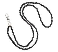 DINHEAROM Zipper Pulling Helper with Wear-Resistant Black Pearl Chain Zipper Assistant Lanyard for Dresses for Easy Dressing