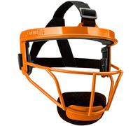 Dinictis Softball Face Mask, Lightweight, Comfortable, with Wide Field Vision, Durable and Safe Face Guards, Premium Protective Softball Fielder's Mask-Vibrant Orange-Adult(L)