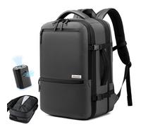 Dinictis Vacuum Seal Travel Backpack 60L Built-in Pump, Expandable Backpack with Vacuum Compression Fits 17 inch Laptop, Dark Grey, 60L (External Pump), External Pump