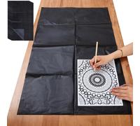 Dinifee 5 Sheets Large Carbon Paper for Tracing 20.3 x 36 Inch Graphite Transfer Paper Waxed Carbon Transfer Paper for Wood, Paper, Canvas, Woodworking Patterns, Fabric, Sketch Drawing, Black