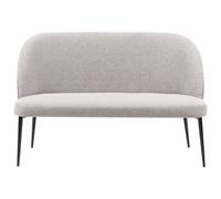Dining Bench 2 Seater OSBY Fabric Light Grey