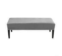 Dining Bench Cover, Velvet Silver Fox Flannel Stretch Bench Cover Dust Cover Bench Seat Protector Slipcovers for Living Room Bedroom(Medium Gray)